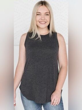 Chrissy Tank by Silver Icing (NWT) 🍒*Dark Grey Melange* XS/S